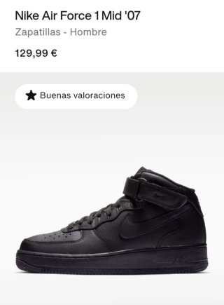 Zapatillas Nike Air Force 1 Negras Talla 42