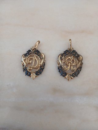 Colgante Isabelino Plata y plata Chapada en oro