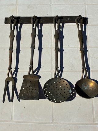 Set posate bronzo stile bambù