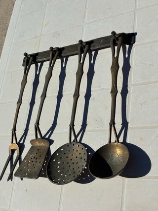 Set posate bronzo stile bambù