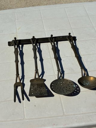 Set posate bronzo stile bambù