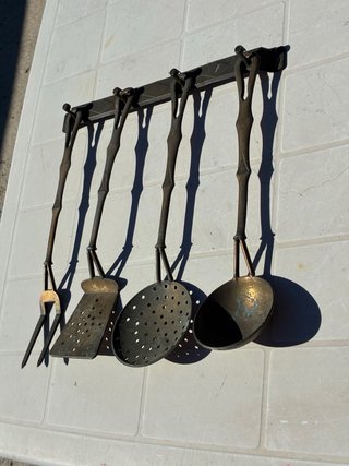 Set posate bronzo stile bambù