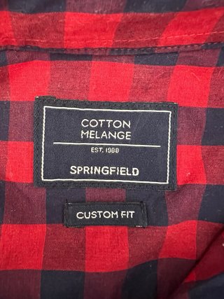 Camisa Springfield cuadros rojo y azul