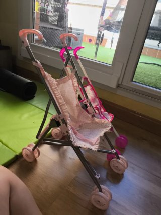 Carrito Silla Paseo Muñecos Rosa