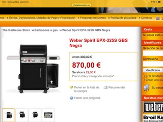 Barbacoa Weber Spirit epx 325s GBS