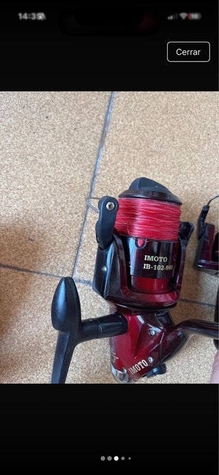 Lotto di 3 antichi mulinelli da pesca