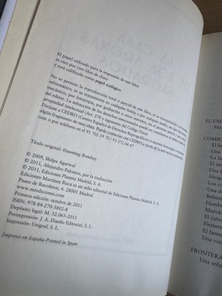 Libro: La casa de los aromas sagrados