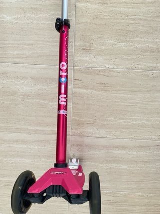 Patinete Micro Maxi Deluxe LED rosa