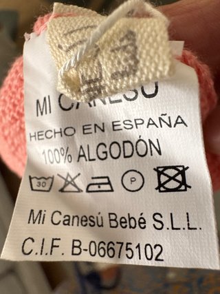 Capota bebé niña coral/rosa Mi Canesú
