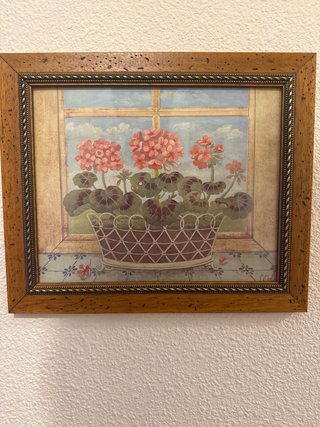 Pack 4 cuadros florales marcos madera