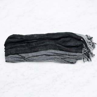 Sciarpa uomo grigio nero doppio tono
