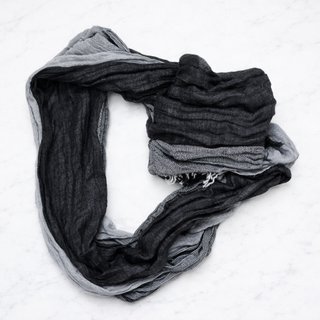 Sciarpa uomo grigio nero doppio tono