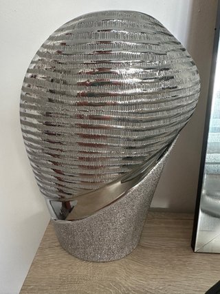Jarrón Decorativo Plateado
