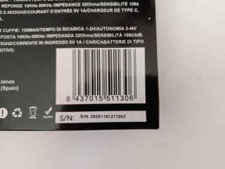Auriculares Bluetooth 5.0 EURO LIFE Negros