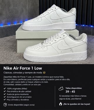 Nike Air Force 1 Low Blancas Talla 39-45