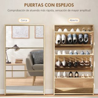 Zapatero recibidor con espejo