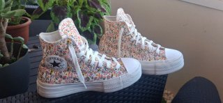 Converse plataforma estampado floral
