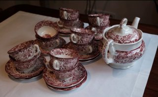 Vajilla La Cartuja con juego de café, té y consomé