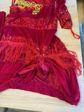 Disfraz Charleston Mujer Talla M Rojo