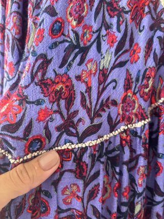 Vestido largo Zara estampado floral Detalle piedra
