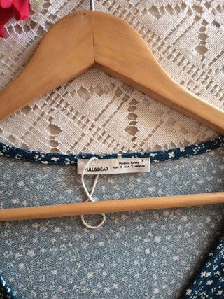 Vestido azul estampado flores T S