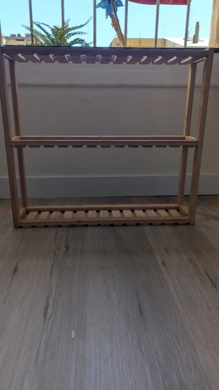 Estantería de madera 2 baldas
