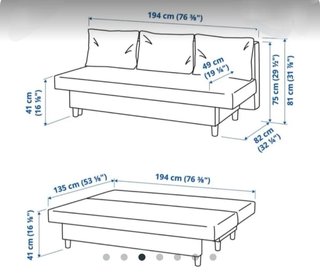 Sofa Ikea ,Asarum-Älvdalen  beige  cojin