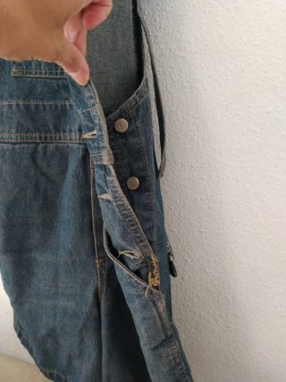Peto vaquero corto azul