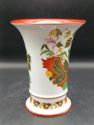 Jarrón Kaiser Trompeta Flores Rojas