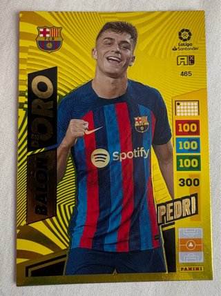 Cromo Pedri Balón de Oro 2023