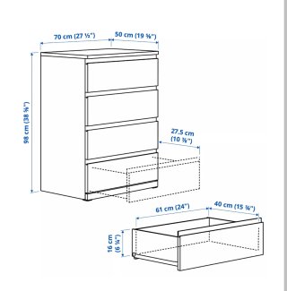 Cómoda Cajonera Madera Clara Ikea