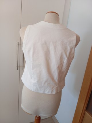 Chaleco blanco algodón Talla L