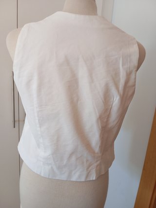 Chaleco blanco algodón Talla L