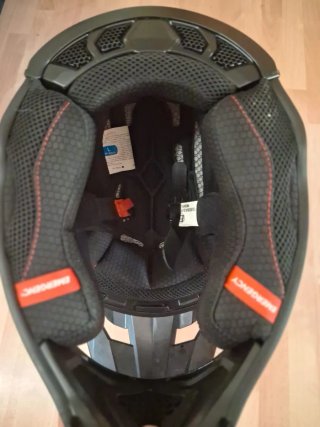 Casco de moto IMX blanco y negro