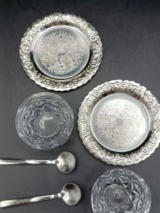 Set salero y pimentero cristal
