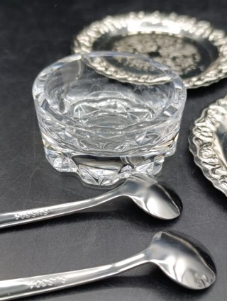 Set salero y pimentero cristal