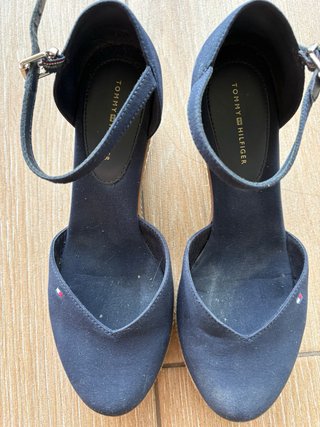 Sandalias cuña Tommy Hilfiger Talla 39 Azul Marino
