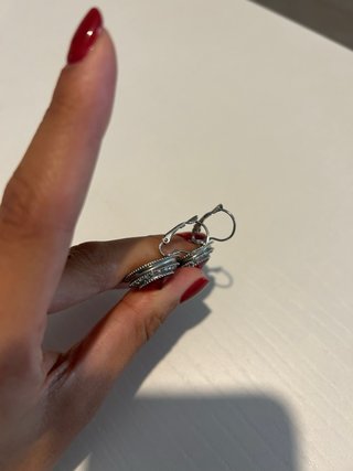 Orecchini vintage rossi con brillantini