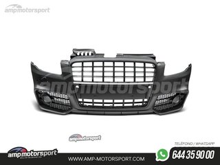 PARAGOLPES DELANTERO PARA AUDI A4 B7 LOOK S4 NEGRO CON SRA SIN PDC