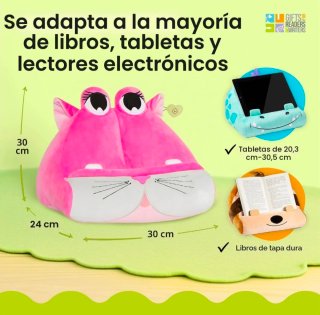 Soporte Tablet Peluche Gato Rosa