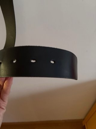 Cinturón de piel negro 1 metro