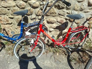 Bicicleta Gimson plegable roja años 70