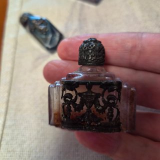 Lote 7 mini frascos vintage cristal
