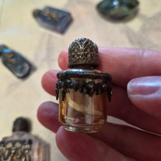 Lote 7 mini frascos vintage cristal