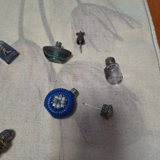 Lote 7 mini frascos vintage cristal