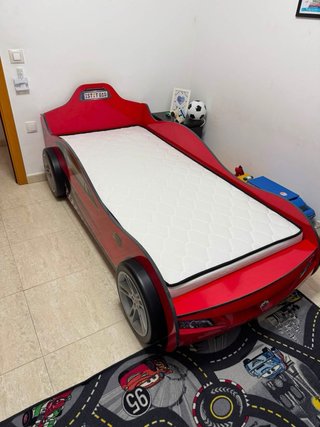 Cama coche infantil 190x90 + colchón nuevo