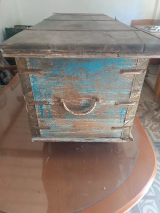 Baúl Alcon Antiguo Madera y Metal
