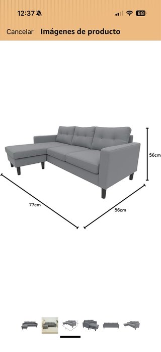 Sofá modular gris