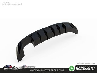 DIFUSOR TRASERO SEAT LEON 5F 2017-2020 NEGRO BRILLO