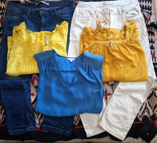 Lote 5 prendas mujer: camisas y vaqueros